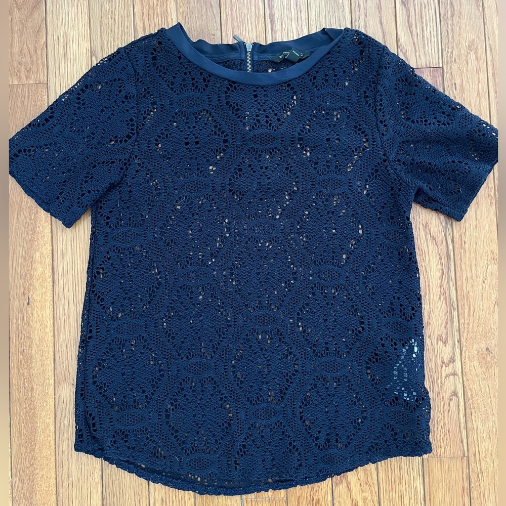 Banana Republic Dark Blue Lace Blouse